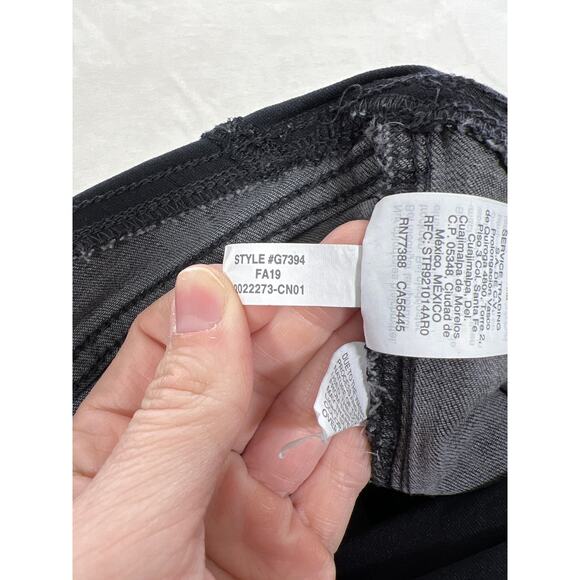 Madewell Maternity Over-the-Belly Skinny Leg Denim Jeans Black Sea Distressed 25 - Picture 8 of 10